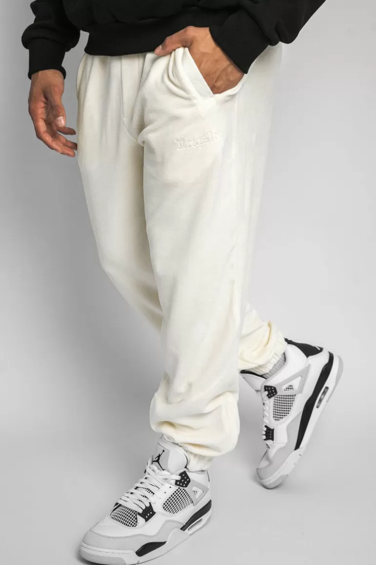 Outlet Dropsize Velours Pant Cream White